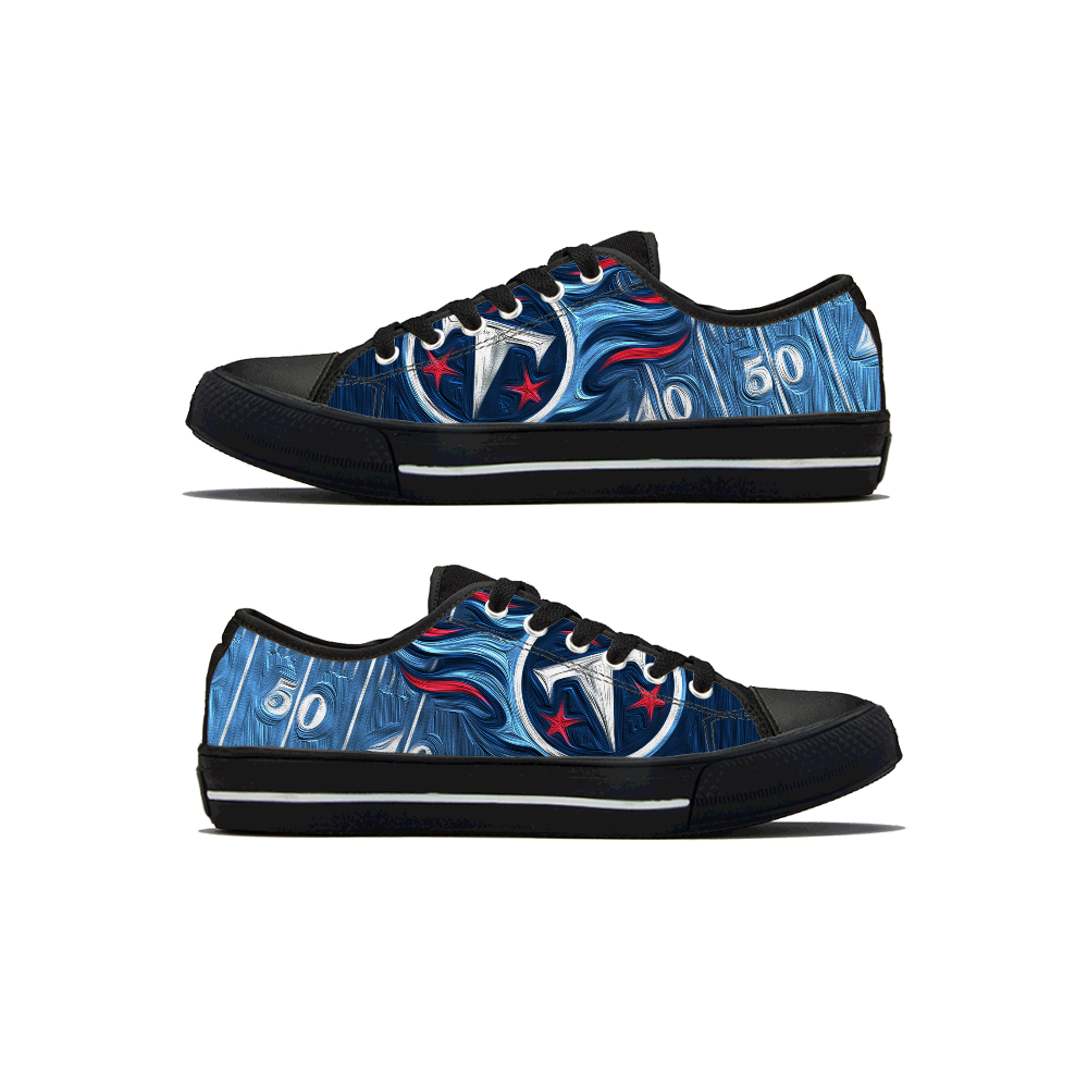 Women's Tennessee Titans Low Top Canvas Sneakers 002